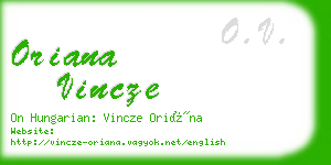 oriana vincze business card